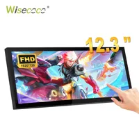 12.3 Inch Touch Screen Portable Monitor HDMI USB-C 1920x720 Stretched Bar LCD Mini Secondary Display for PC Laptop Raspberry Pi
