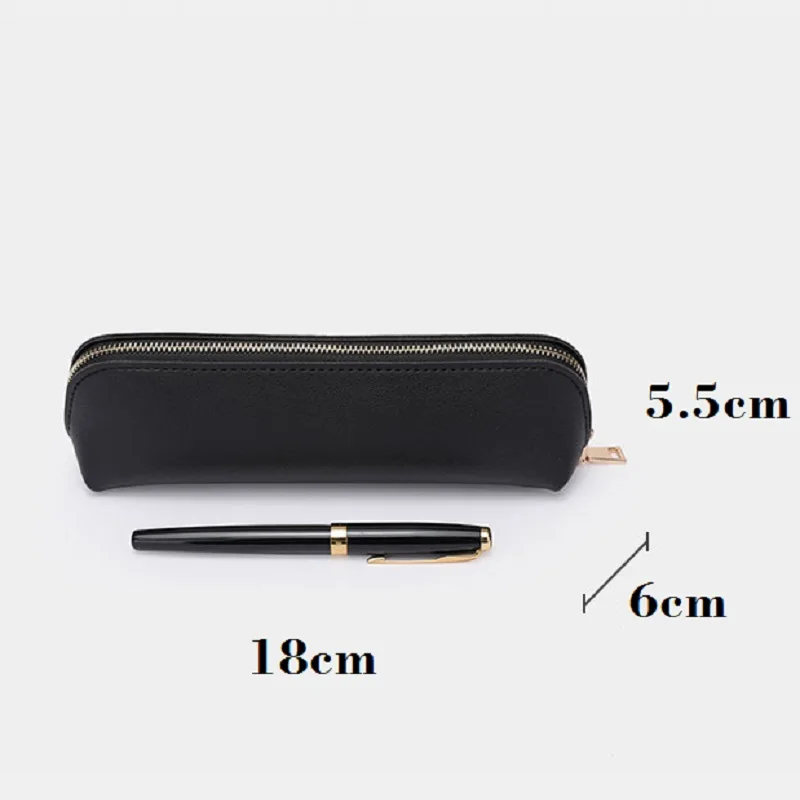 Luxury Leather Artist Pencil Case Small Best Made PU Leather Pencil Case NB006