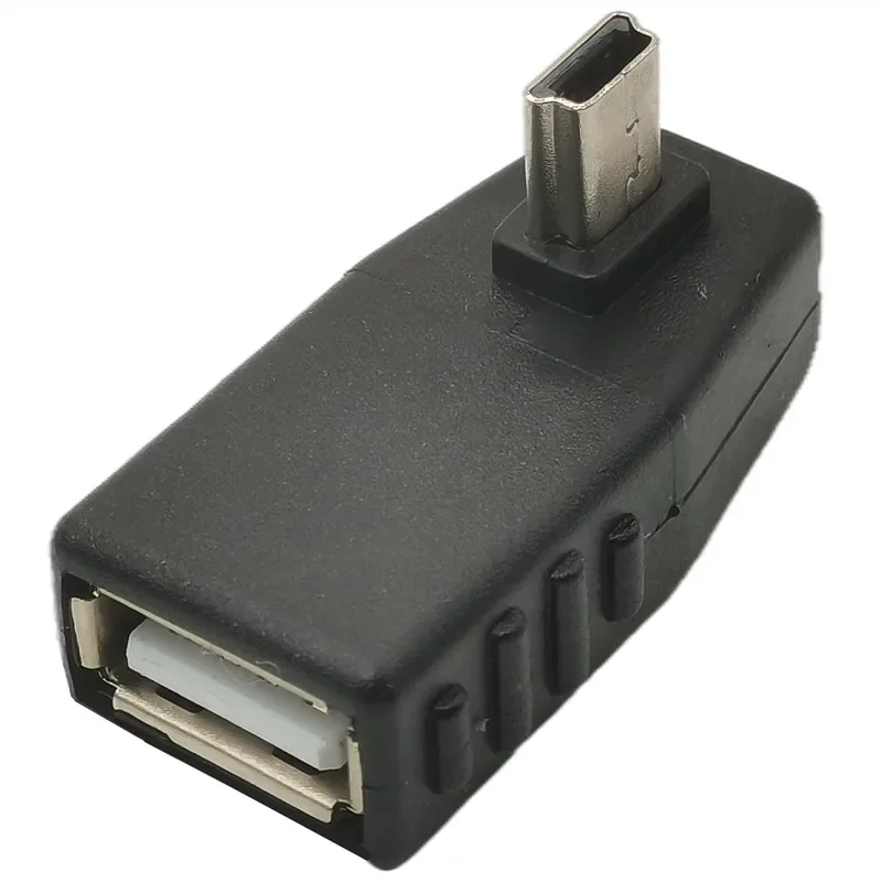 Mini USB 5Pin męski na USB żeński 90-stopniowy konwerter kątowy Złącze synchronizacji danych Adapter OTG do samochodów MP3 MP4 Tablety Telefony