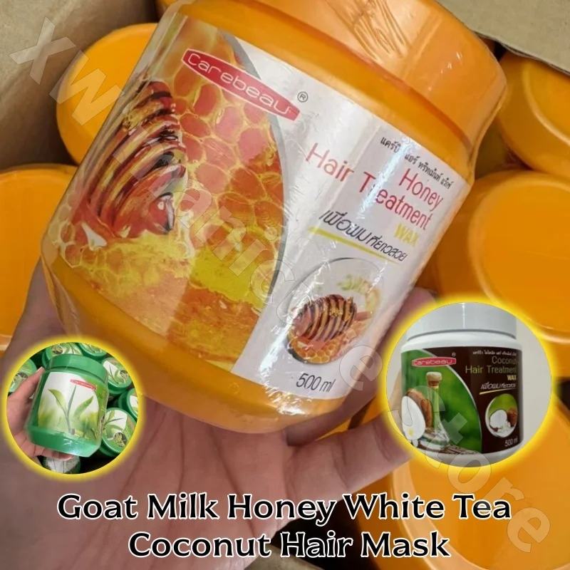 Thailand Carebeau Goat Milk Honey Papaya Cherry Blossom Yogurt Bergamot Hair Care Hair Mask Nourishing and Smooth 500ml