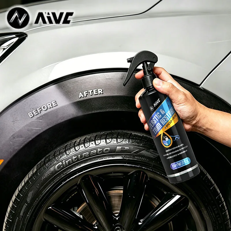 Auto-Kunststoff-Restaurator: Schwarze Beschichtung für Kunststoff und Gummi – Reparatur, Reinigung, Erfrischung und Glanz für den Außenbereich