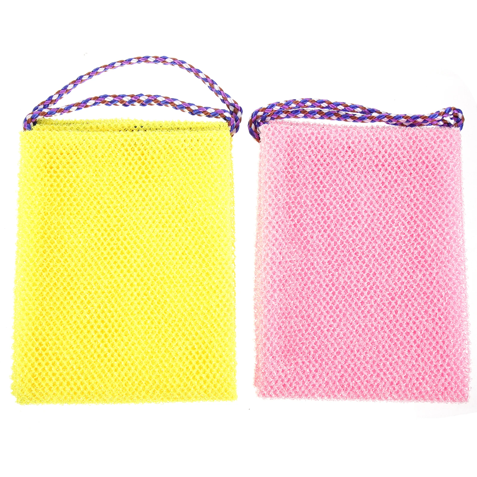 

2Pcs Exfoliating Bath Towels Cotton Back Scrubber Towel for Body Bath Washing Long Net Home Supplies