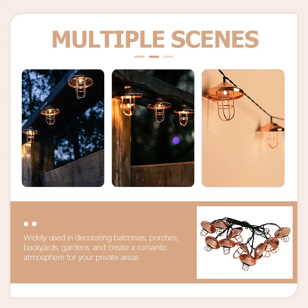 

Solar String Lights 30LEDs Outdoor House Garden Fairy Metal Patio Waterproof Operated Adjustable Angle Solar Panel