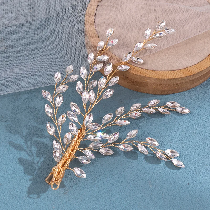 Crystal Hair Clip Hairpin For Women Party Rhinestone Hair Clip Hairband Bridal Wedding Hair Accessories Jewelry Clip Headband