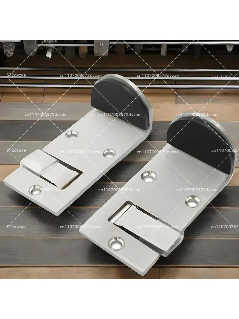 Metal Door Stopper Heavy Duty Door Stopper No-Punch Anti-Collision Foldable Doorstop With Rubber Bumper Wall Protector Bottom