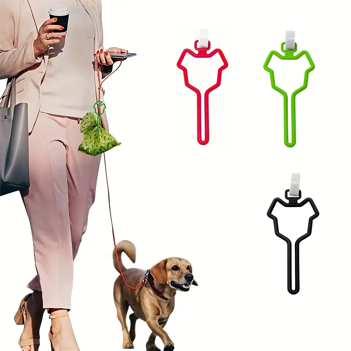 1/2/4 Pieces of Hands-Free Dog Poop Bag Holder for Pet Leashes - Convenient Trash Bag Holder for Walking and Running with Pets