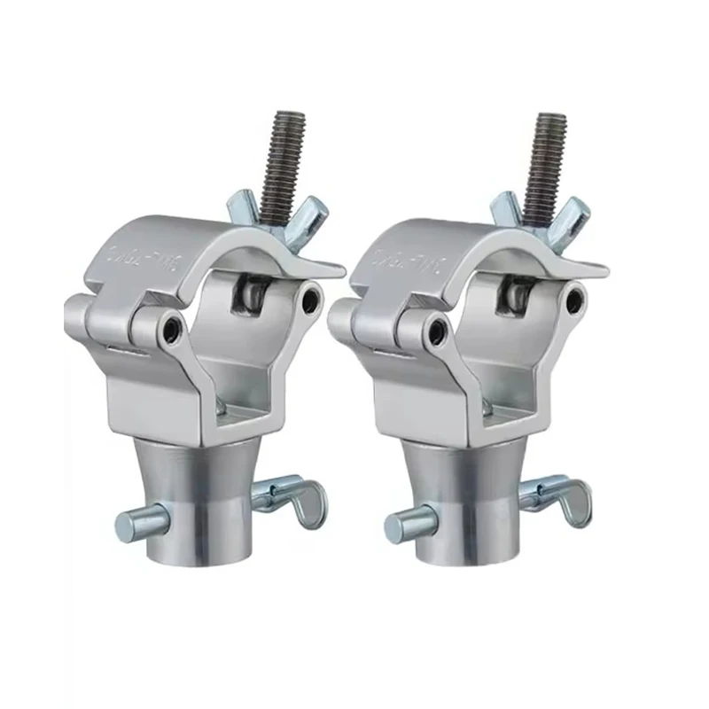 

10 Packs Stage Light Clamps Hooks Aluminum Alloy Heavy Duty 75KG Fit32-35mm OD Tube/Pipe for DJ Lighting Par Lights Spot Lights