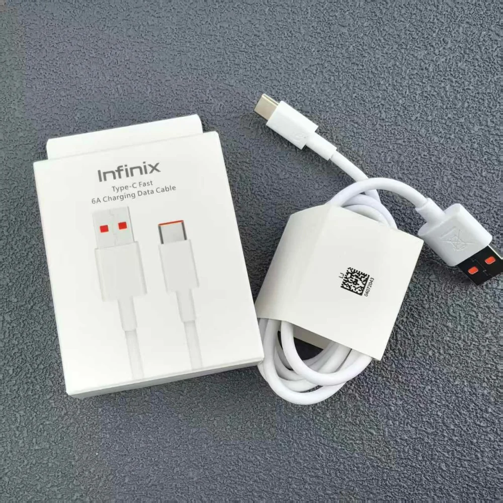 Original For Infinix Hot/Note 60 50 40 Pro+ 18W 33W 45W 68W Fast Charging Cable 6A 1M USB Type C Data Cord For Smart 8 9 Zero 30