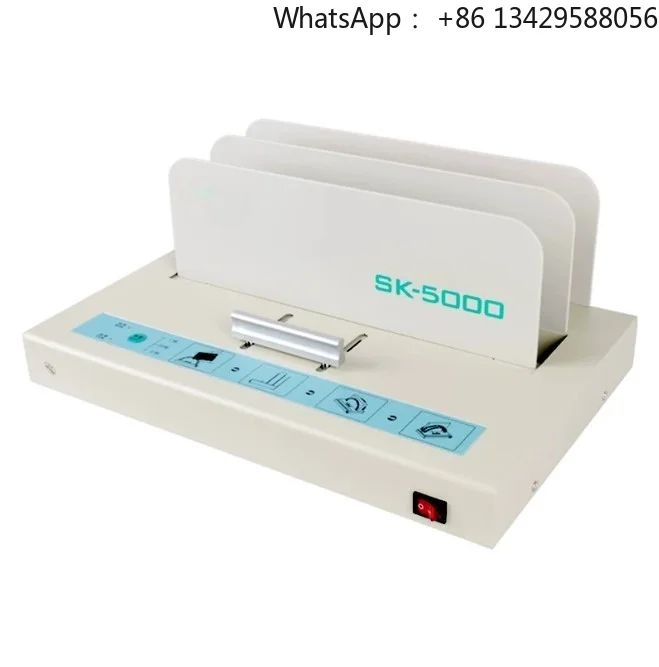 SK-5000 Hot Melt Binding Machine A4 500 Sheets Thermal Binder Office Automatic Glue Binding for Documents