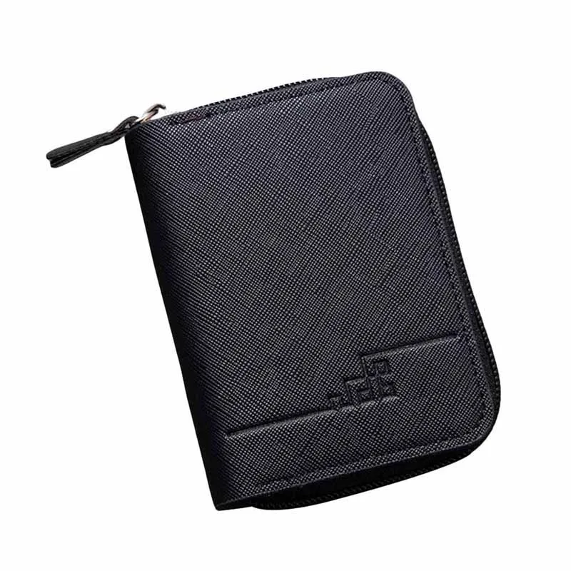 Men's Credit Card Holder Classic PU Leather Card Case Organizer Purse Accordion Wallet with Zipper