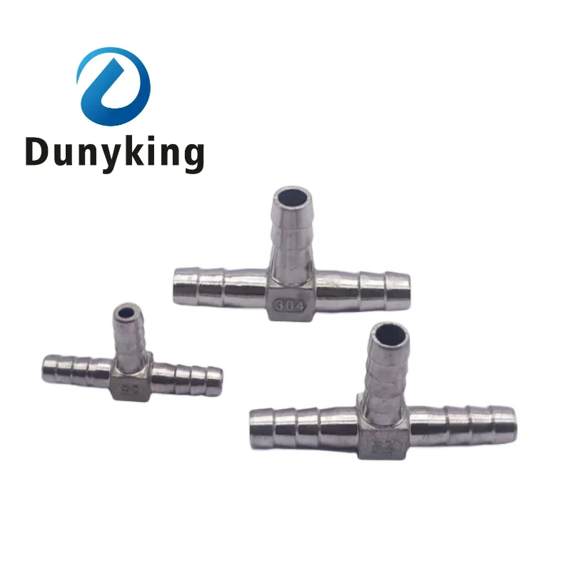 Hose Barb 304 Stainless Steel Hose Tail Barb Connectors 6mm 8mm 10mm 12mm T Type Pipe Fitting Pagoda Tail Barb Connector