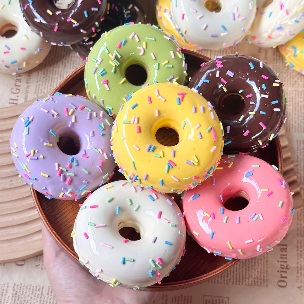 Simulation donut model fake cake bread macaron wedding decoration pendant props window decoration