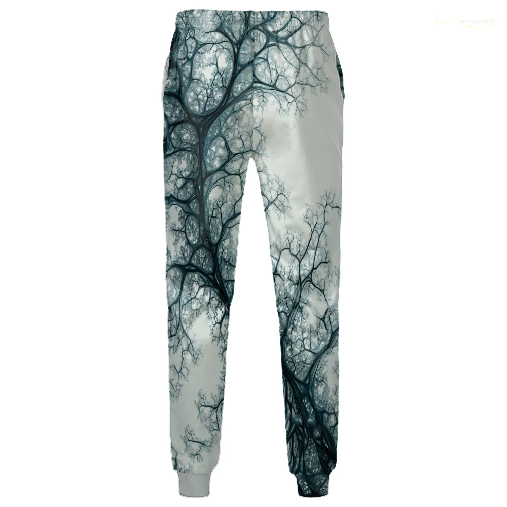 Branches Graphic Casual Pants Fashion Skull 3D Printed Street Hip Hop Men's Trousers Loose Cozy Pocket Drawstring Sweatpants
