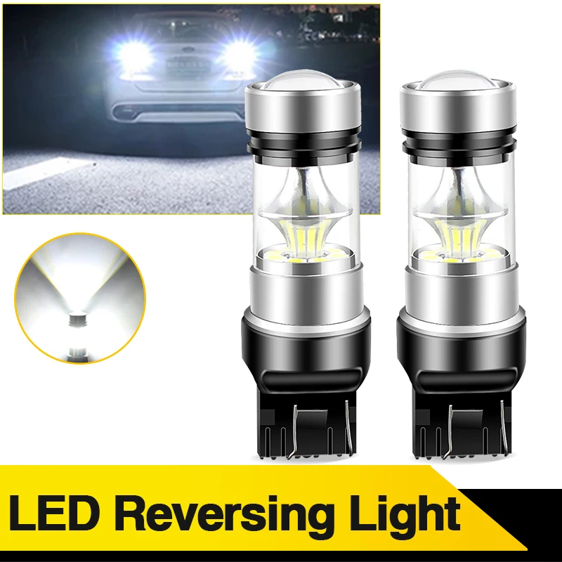 

2PCS T20 W21/5W 7443 7440 LED Reversing Light For Lada Kalina Granta Vesta Chevrolet DRL W21W WY21W LED Bulbs Super Bright White