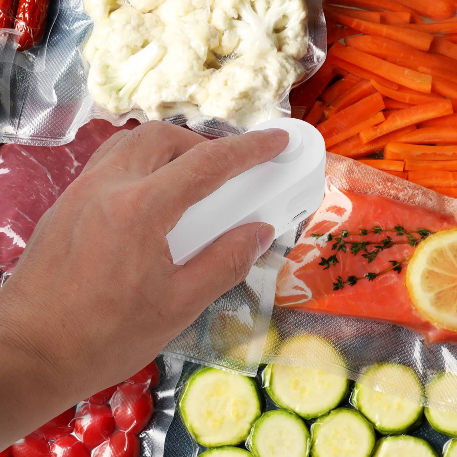 

Handheld Mini Bag Sealer Portable Small Heat Sealing Machine Snack Bag Sealer Efficient Food Preservation Small Sealing Machine