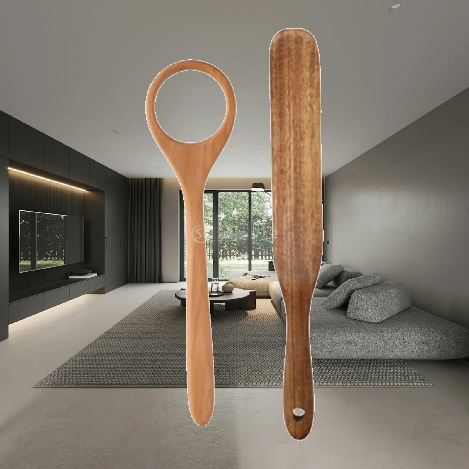 Wooden Spurtle Flat Stirring Turner Nonstick Bread Spatula Baking Tool for Utensils Cooking Outdoor Picnic
