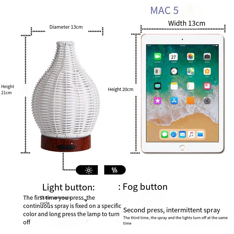 Aromatherapy Machine Creative Rattan Essential Oil Atomization aromatherapy Lamp Rattan Air Small Humidifier