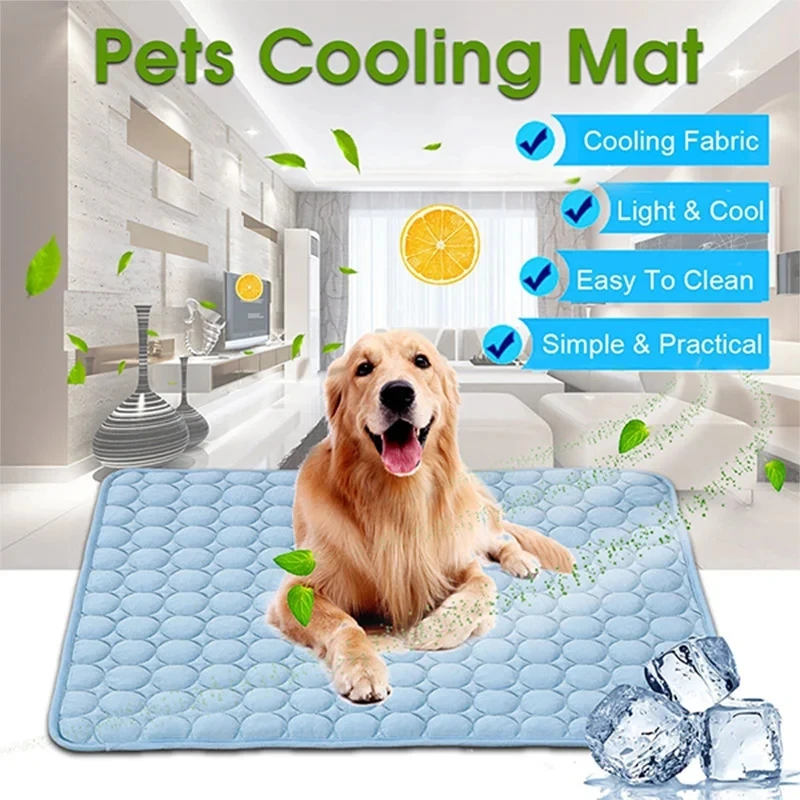 

Cooling Mat for Dogs and Cats, Washable Blanket, Sofa, Breathable Pet Bed, Summer, Small, Medium, Large, Car