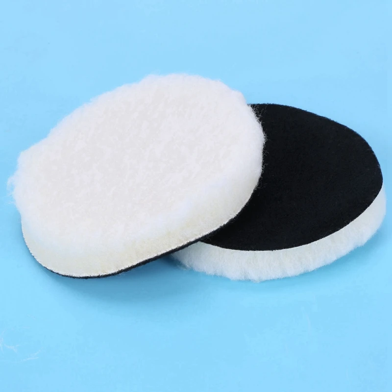 40 Pcs 125 Mm Car Polishing Pad 5 Inch Inch Polish Waxing Pads Wool Polisher Bonnet Car Paint Care Wool Polishing Pad