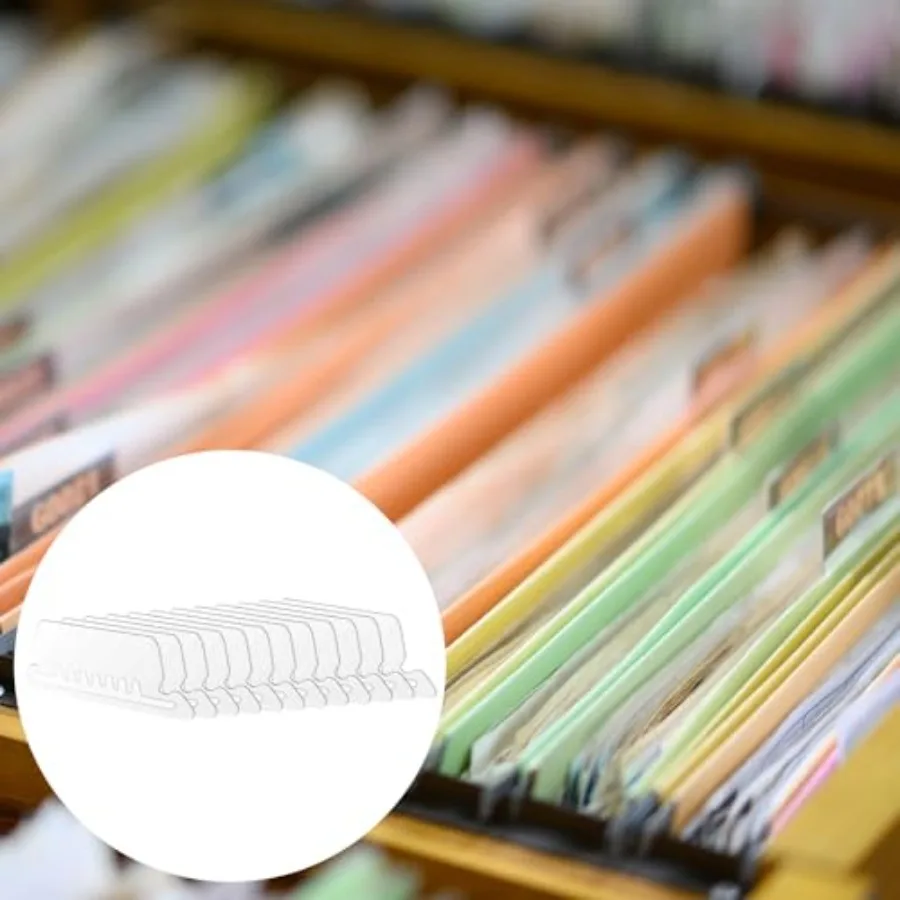 50pcs Folder Labels Transparent Clear Folder Labels Folder Labels Plastic Hanging Label Inserts File Folder Labels Tabs Organiz