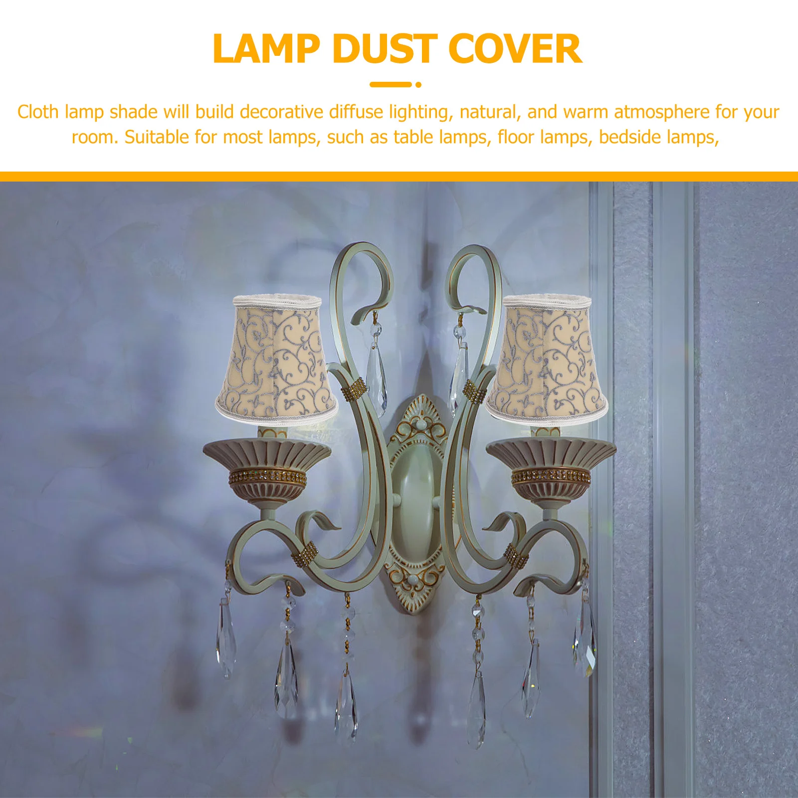 

1Pcs Cloth Lamp Cover European Style Table Floor Bedside Lamp Shade Home Decorative Light Accessory Cloth Lampshade