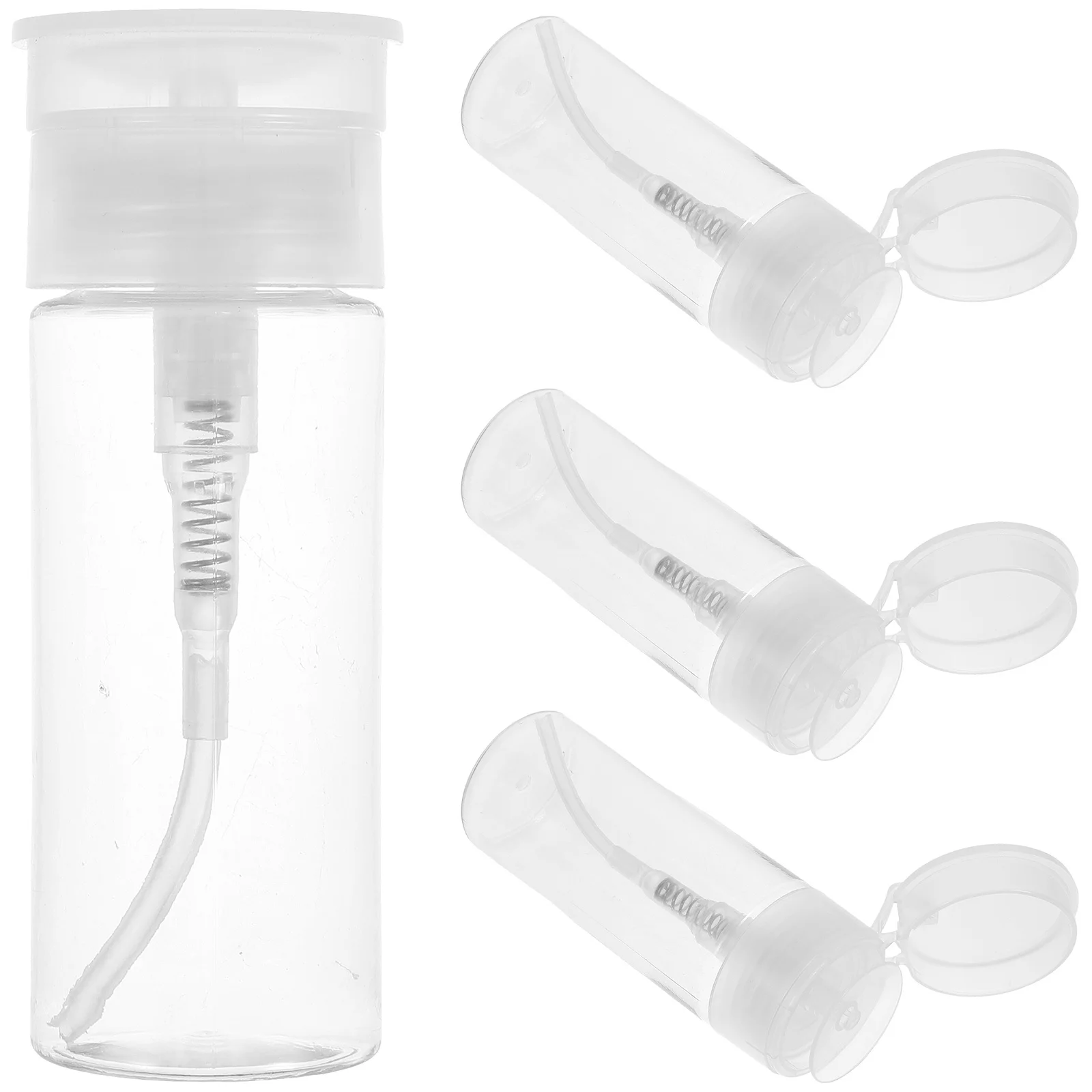 1 セットマニキュアリムーバーボトルプレスディスペンサー 100 ミリリットルトラベルポンプ液体プレスボトル耐久性のある再利用可能な保管