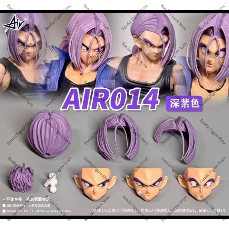 In Stock SHF Dragon Ball Trunks Head Sculpt Set AIR013 AIR014 AIR015 Replacement Head Accessories for Action Figure Model view 3
