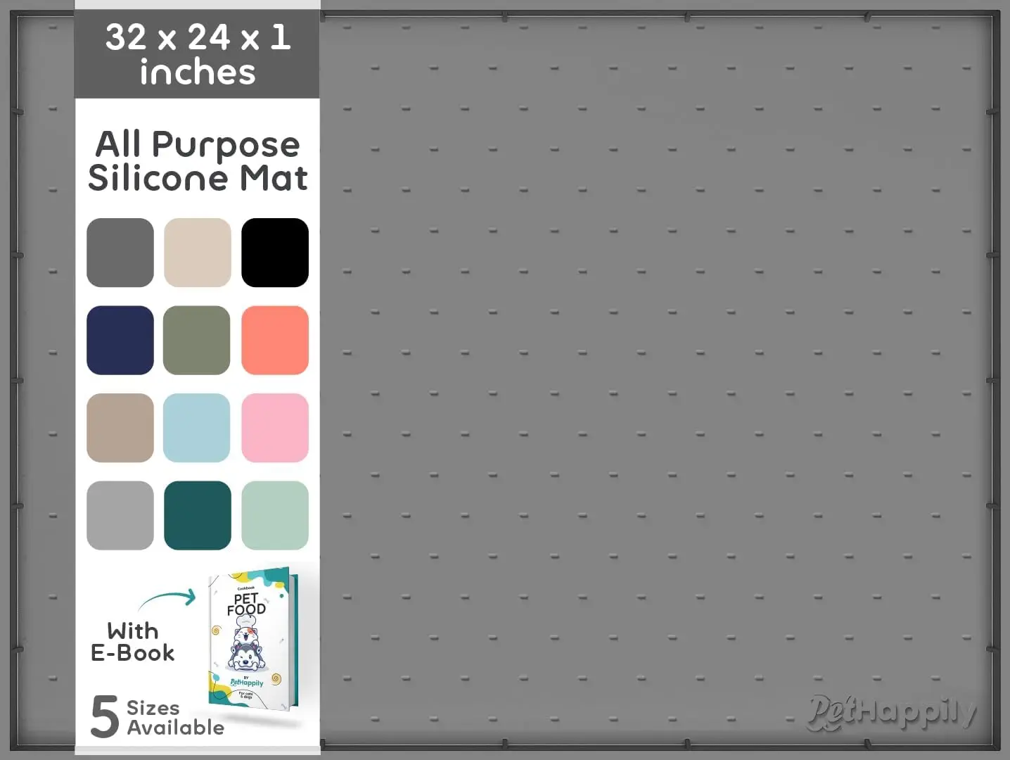 

Коврик XL для кормления собак с приподнятыми краями, водонепроницаемый вкладыш под раковину, для верхней части стиральной машины/сушилки