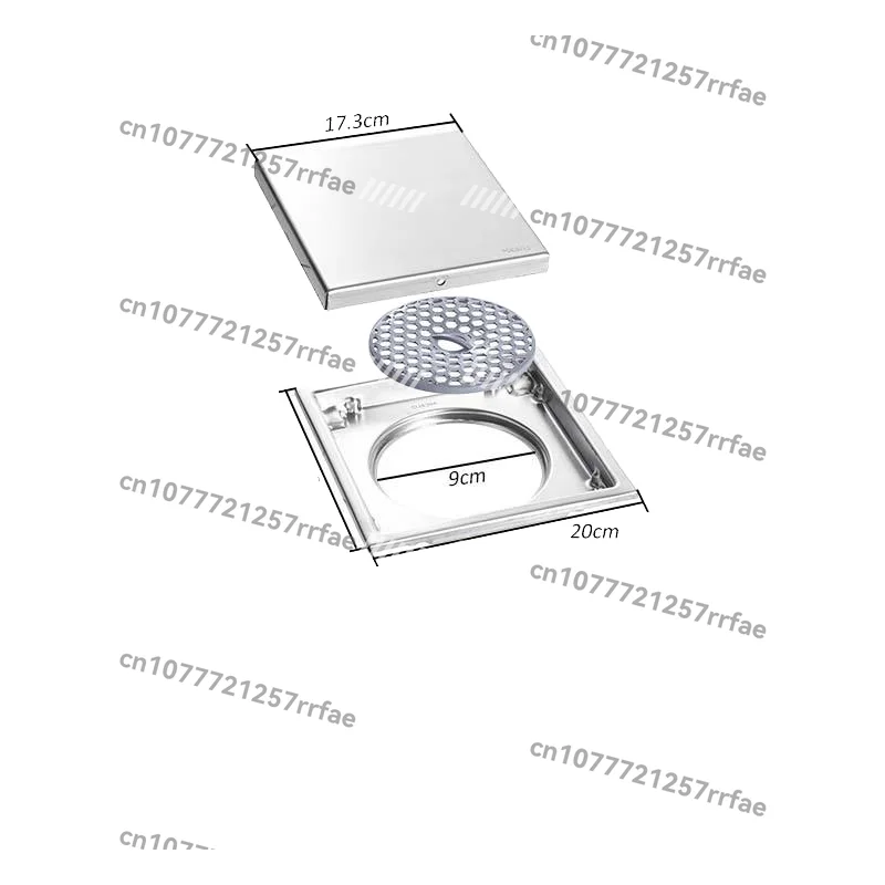

High quality modern design style stainless steel square rectangular shower floor drain factory wholesale bathroom