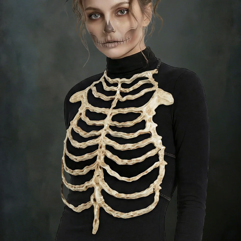 

Horror Skeleton Bones Cosplay Cutout Skull Skeleton Day of the Dead Carnival Halloween Dress Up Party Costume Props
