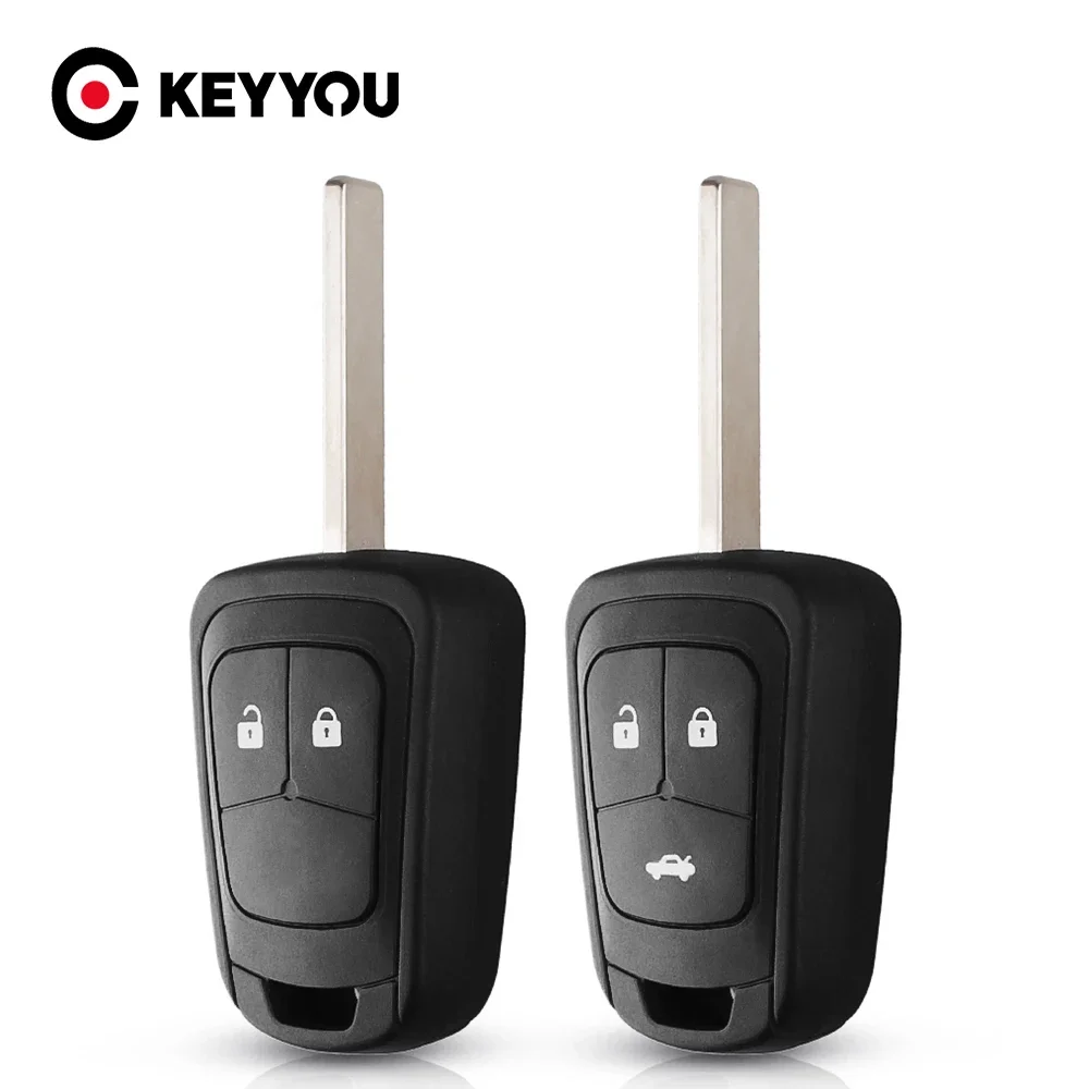 KEYYOU 2/3 Buttons Car Remote Key Shell Fob Case For Chevrolet AVEO Cruze For Opel Malibu Sonic HU100 Key Blade