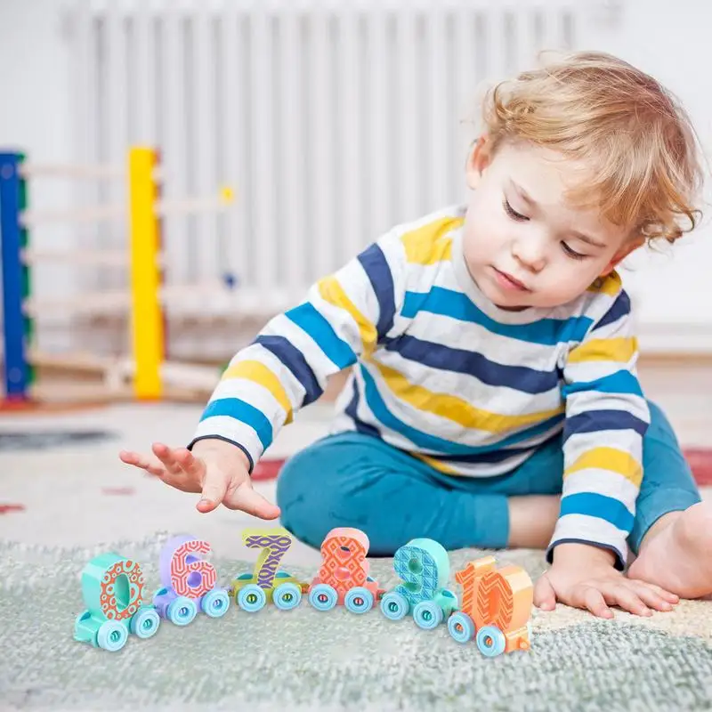 Number Train Set Number Toys Train Set Blocks Interactive Building Set Educational Toys Number Train Fine Motor Toys Toddler