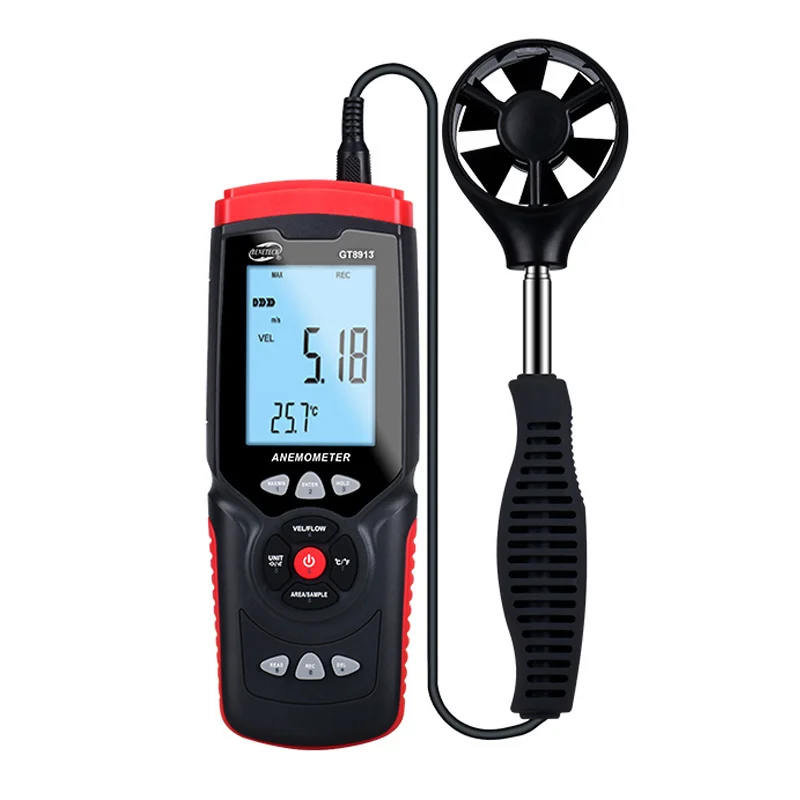 GT8913 Standard Intelligence Wind Speed Wind Direction Air Volume Meter GT8907USB Online Storage Data Wind Power Level