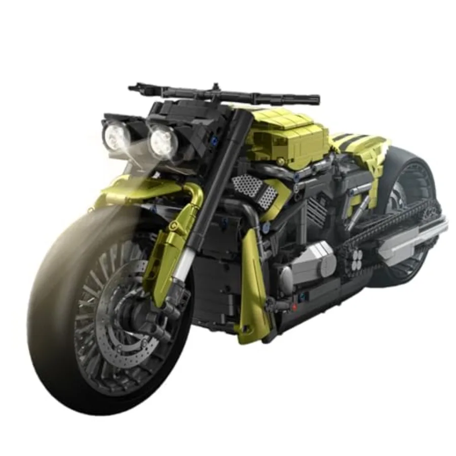 

1:5 Scale Motorbike Building Blocks Model with Over 2400 Pieces Advanced LightUp Feature Realistic Design for and Adults Compat