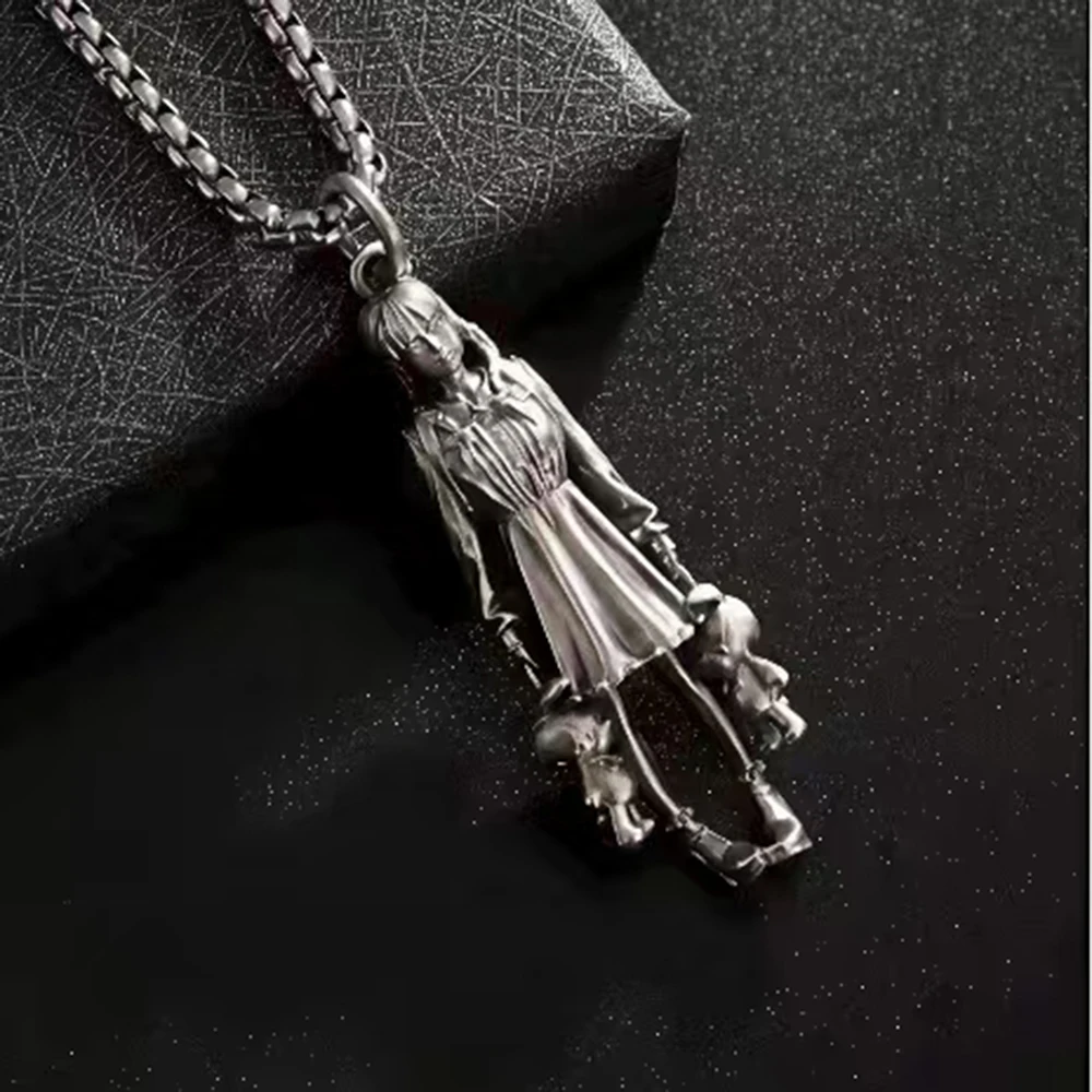 Highly sought-after fashionable and distinctive women's necklace pendant featuring a hand-held bear.