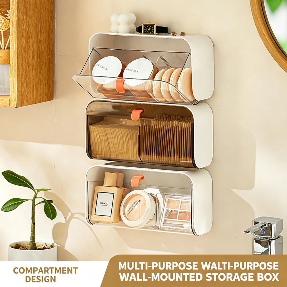 Home Bathroom Organizer - 드릴 없이 벽걸이형 수납함 화장품 정리함