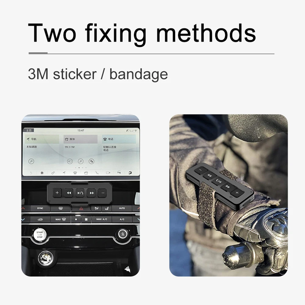 زر الوسائط اللاسلكية متوافق مع بلوتوث 5.0 وحدة تحكم عن بعد مقاومة للماء بطارية 450 مللي أمبير في الساعة لاسلكية عن بعد مكالمة هاتفية بدون استخدام اليدين #3