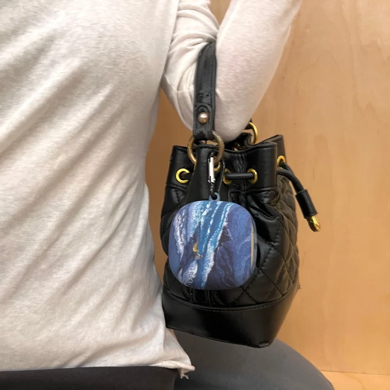 Для Shokz OpenFit 2 + T921 Чехол Starry Sky Sea Wave Для Shokz OpenFit 2 + (T921) Силиконовый мягкий чехол Защитный чехол с крючками