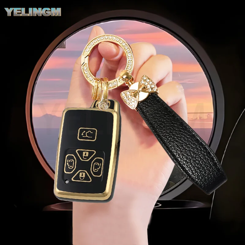 4/5 Buttons Smart Remote Shell Fob Protector Cover For Toyota Alphard Vellfire Previa Estima Isis Noah Voxy Car Key Case Cover