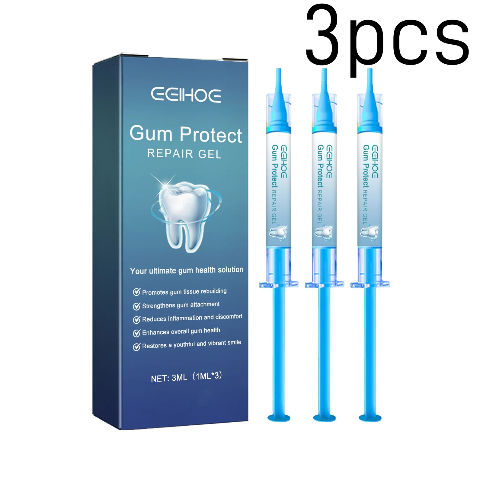 Eelhoe Gum Care Repair Gel Versterkende Herstellende Zachte Weefselherstel Gezonde Mondverzorging Draagbaar Verlicht Tandvleesklachten Tandserum