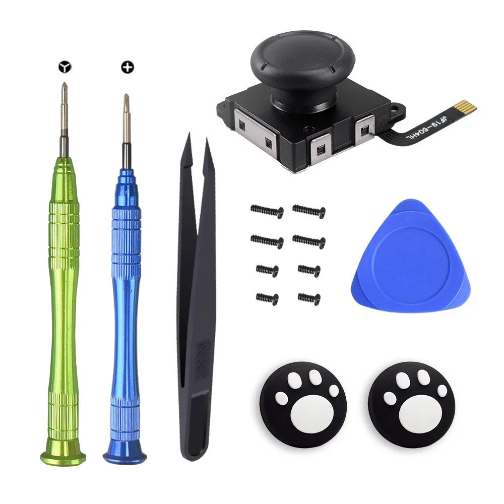 

for Nintendo Switch Joy Con OLED Lite Hall Sense Effect Joystick No Drifting High Sensitivity Hall Thumb Stick Repair Tool Set