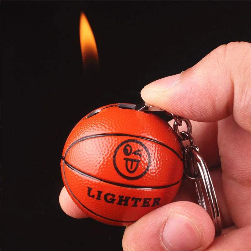 

Wholesale Basketball Lighter Novelty Sports Model Metal Open Flame Refilled Butane Gas Cigarette Lighter