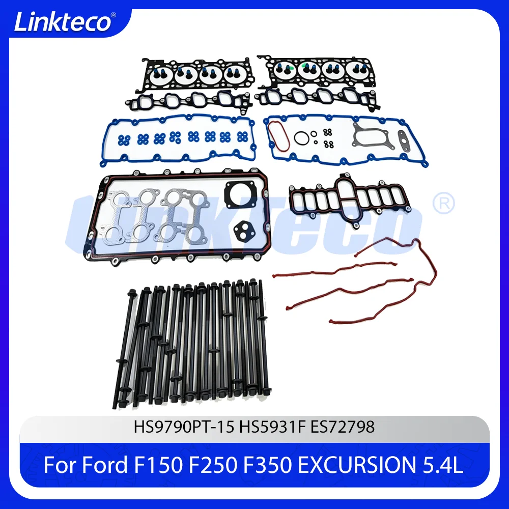 Engine Head Gasket Bolts set Fit 5.4 L 2V 9931 99L4 99Z1 C54MSEM T54MSEM For 00-04 Ford E-150 E-250 E-350 E-450 EXCURSION 5.4L