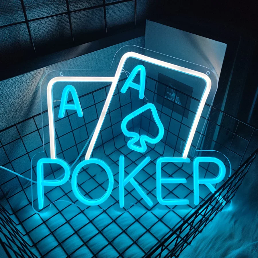 

Playing Cards led Neon Signs, Wall Decorations,Usb Power Supply Lamp,Men'S Casino Bar Hotel Rec Room Birthday Party Decoration