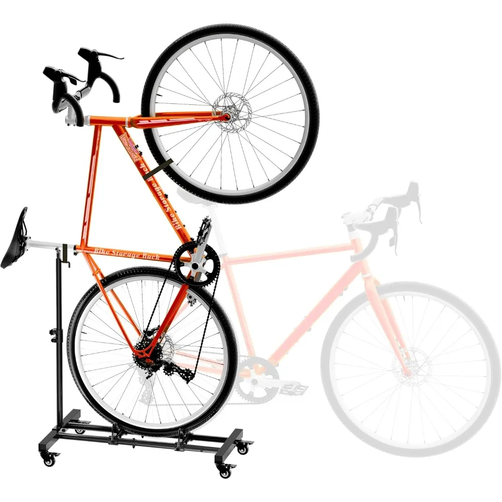 Rack de armazenamento de bicicleta interno autônomo vertical suporte de chão de bicicleta suporte de bicicleta interno para rodas tamanhos de até 29"