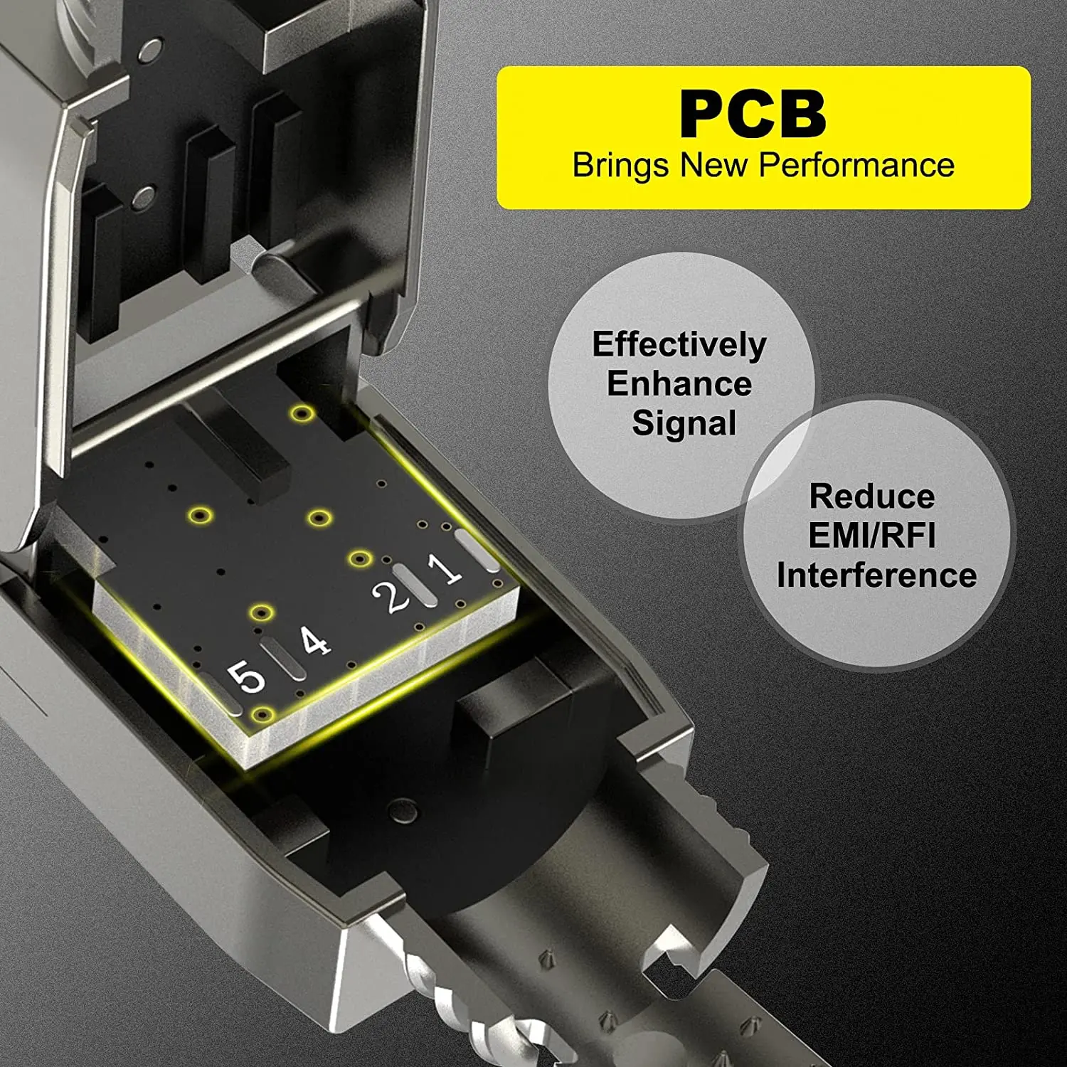ZoeRax RJ45-Steckverbinder Werkzeuglos Cat6a Cat7 Cat8, Abgeschirmte RJ45-Modularstecker 10 Gbps 600MHz PoE++, Wiederverwendbare Einfache RJ45-Stecker – Detail 3