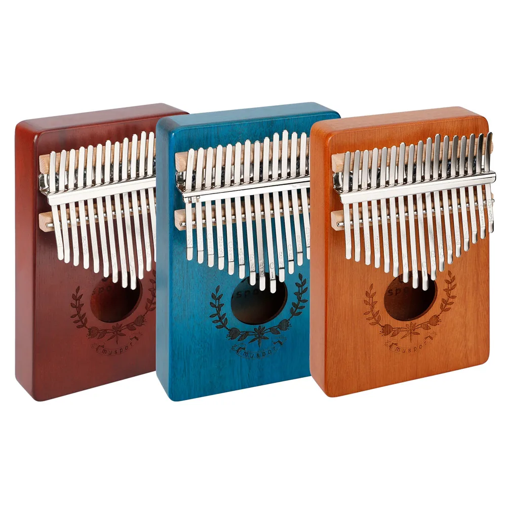 1 Set 17-keys Mahogany Kalimba Finger Thumb Piano Mbira Garland Style Thumb Piano Dropship