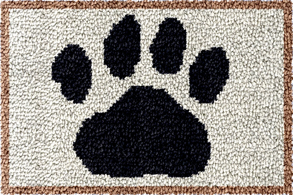 

Набор брезентовых крючков с вышивкой, черные следы DT2552, необработанная акриловая пряжа, подушка для вышивки, ковер для вышивки крестиком