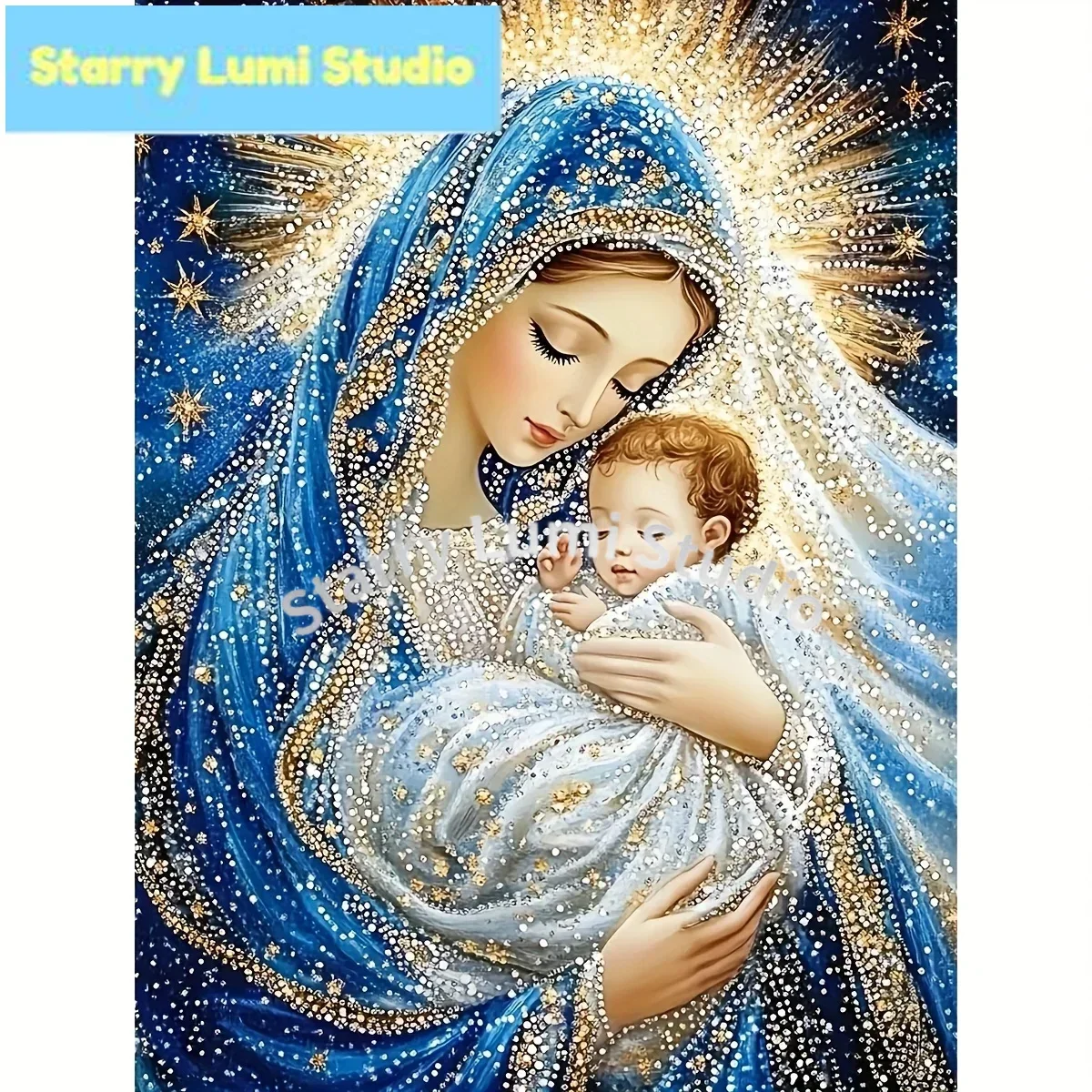 5D DIY Blessed by the Virgin Mary Diamond Painting Mosaic Diamond Embroidery Handmade Art Exquisite Gift Home Decor