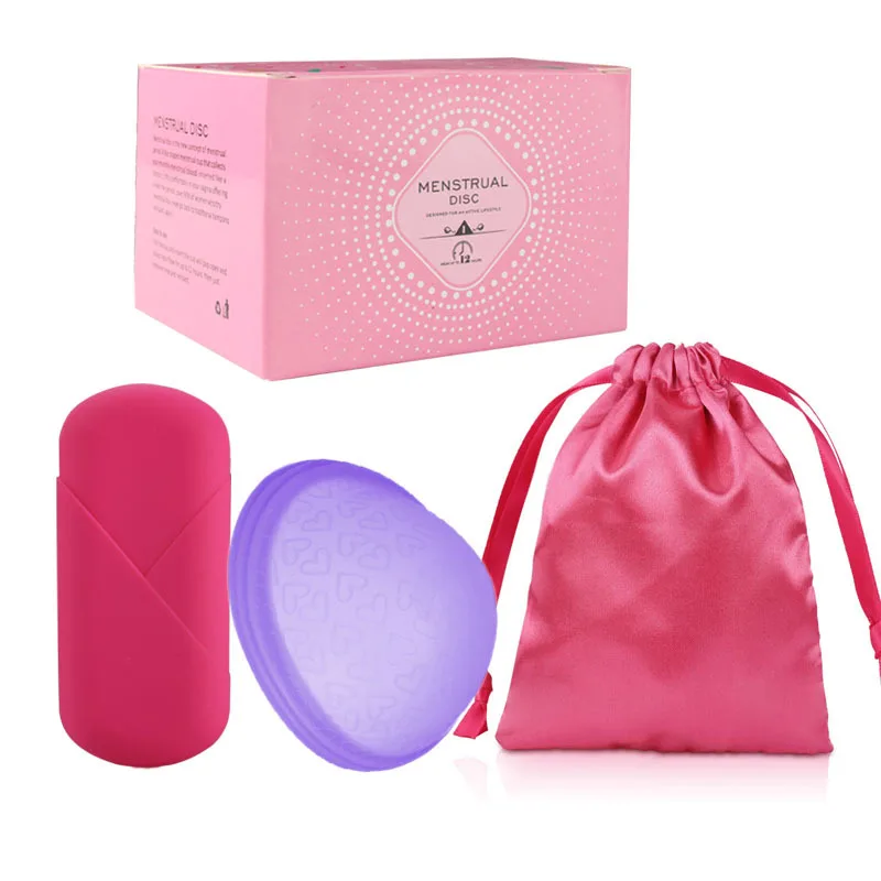 

Women Menstrual Disc Flat-fit Design Feminine Hygiene Copa Menstrual Silicone Medica Reusable Menstrual Cup